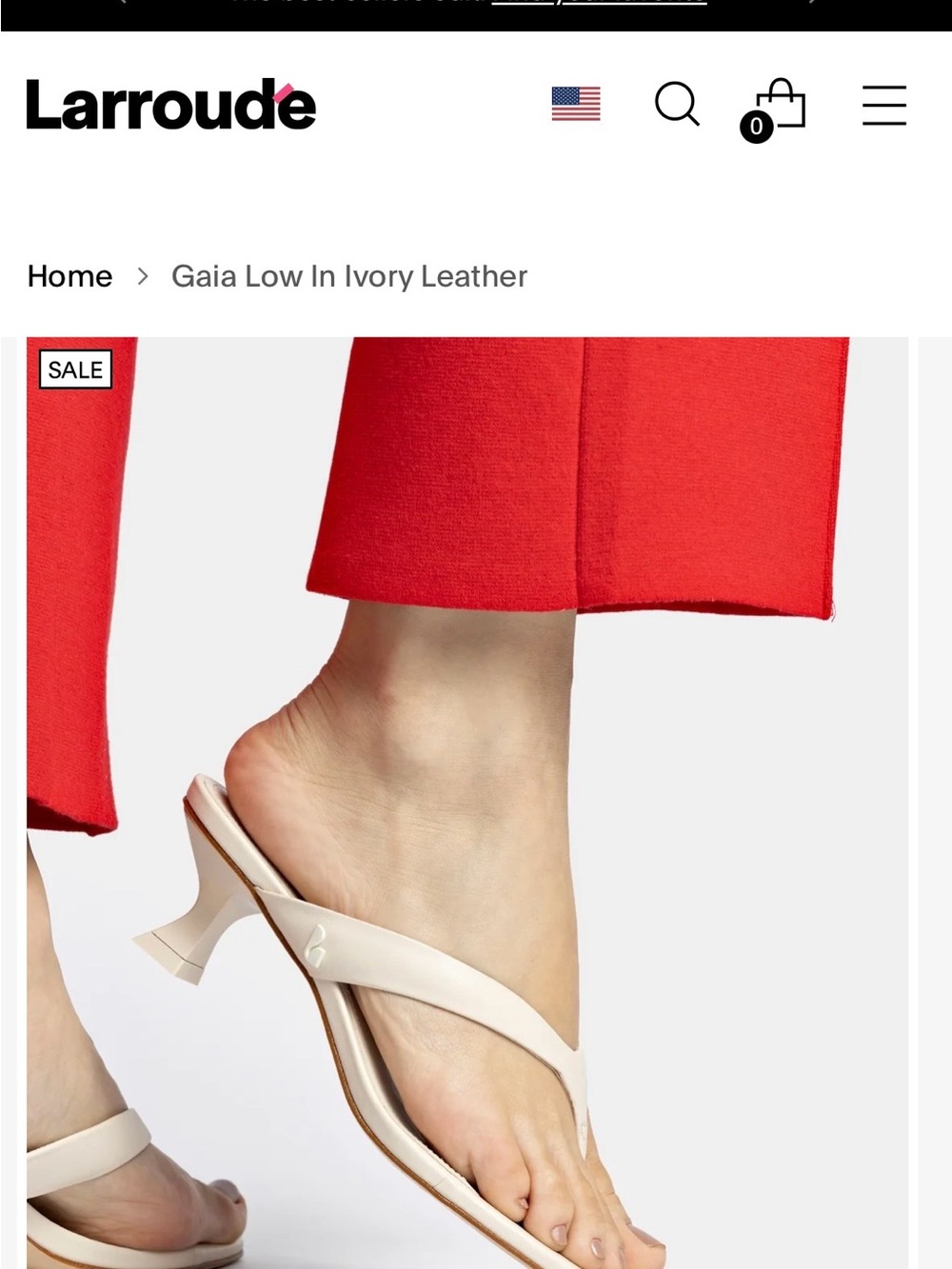 Larroude Ivory Gaia low